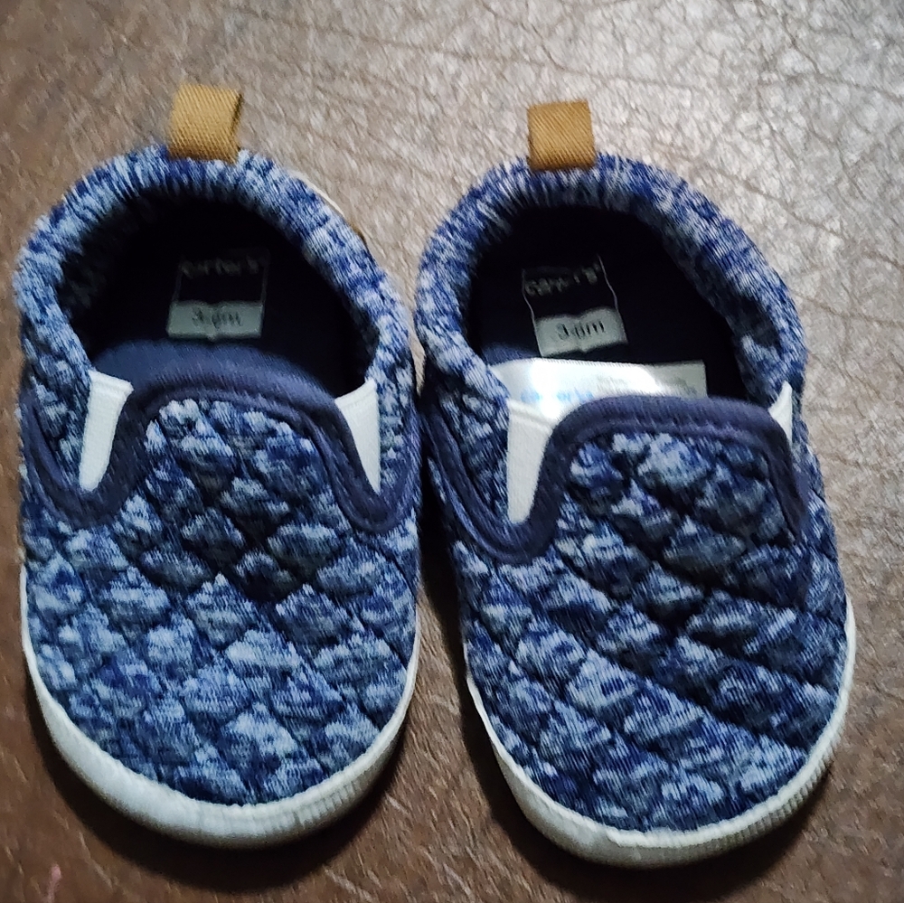 NWOT - Carter's Navy and White Kids Slippers - Picture 2 of 5